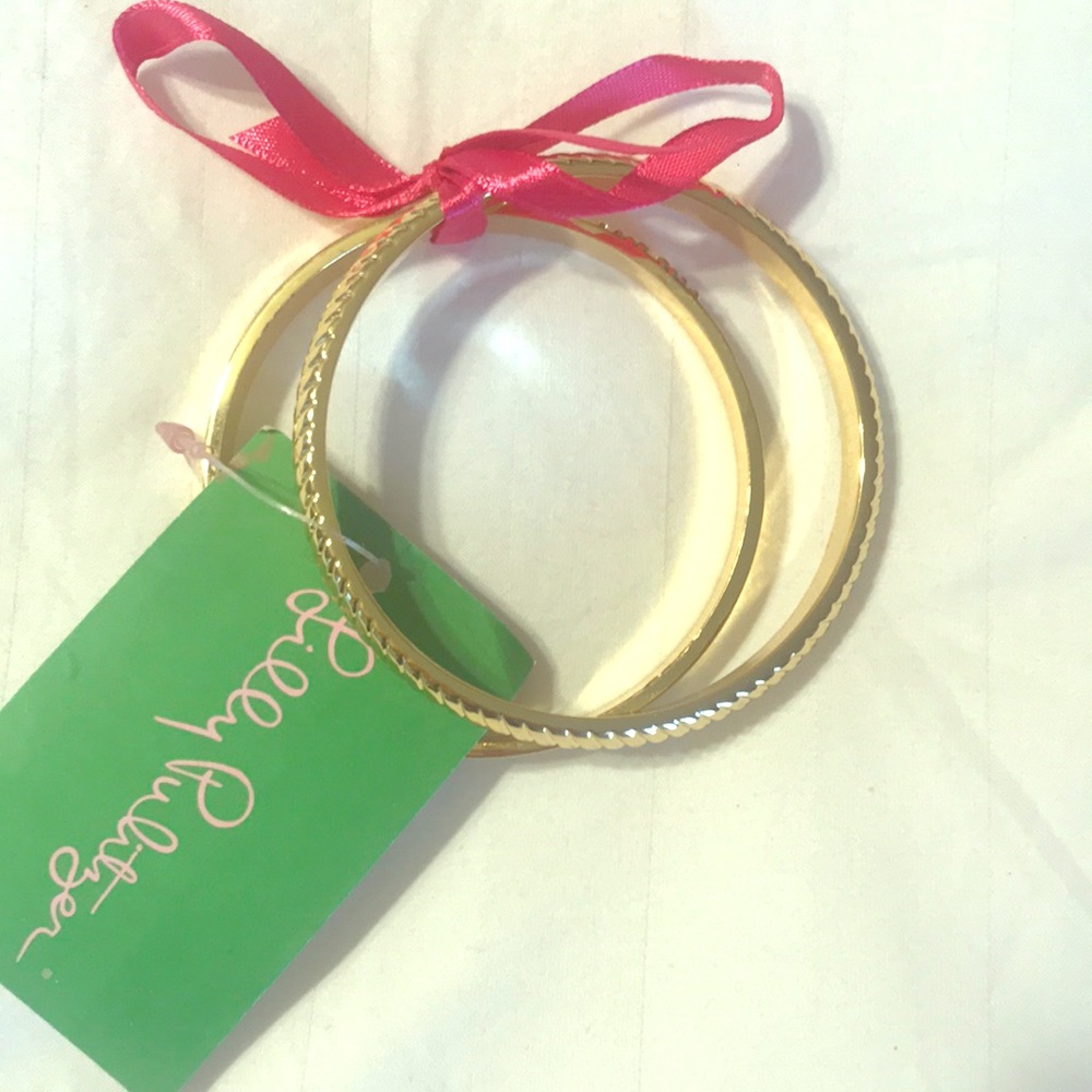 Lilly Pulitzer gold bracelet set